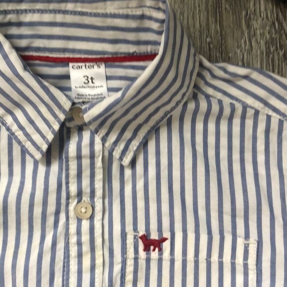 Carters boys 3T Dress shirt pin striped - Picture 3 of 7